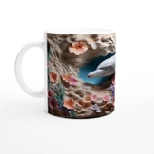 Mercan Bahçesindeki Neşeli Yunus Kupa Bardak - 2