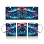 Çocuklara Sütü Sevdiren Galaktik Balina Dansı Kupa Bardak - 1