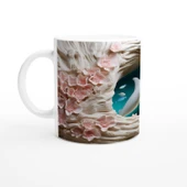 Mercan Çiçekleri Arasında Yüzen Sevimli Yunus Temalı Kupa Bardak thumbnail 2