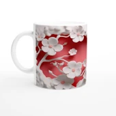 Mercan Çiçekleri ve Dalgalar Su Altı Temalı Kupa Bardak - 1