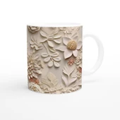 Pudra Detaylı Zarif Kabartmalı Çiçek Kupa Bardak thumbnail 3