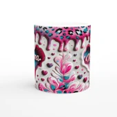 Mama Yazılı Sanatsal Desenli Kalpli Anneler Günü Kupa Bardak thumbnail 2