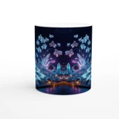 Kova Burcu Baskılı Kahve Kupası - Ay ışığında Zodyak Bahçesi Vs2 thumbnail 2