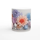 Pastel Çiçek Duvarı Kupa Bardak thumbnail 2