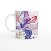 Pembe Lale Çizimli Kupa Bardak - 1