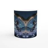 Yay Burcu Baskılı Kahve Kupası - Ay ışığında Zodyak Bahçesi Vs2 thumbnail 2