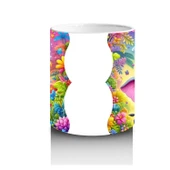 Çocuklara Sütü Sevdiren Çiçekler Arasında Su Sıçratan Neşeli Fil Desenli Kupa Bardak - 3