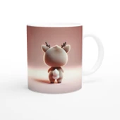 Kalpli Minik Geyik Temalı Baskılı Kupa Bardak thumbnail 3