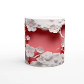 Mercan Çiçekleri ve Dalgalar Su Altı Temalı Kupa Bardak - 2