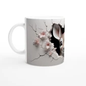 Çatlak Duvardan Bakan Sevimli Geyik Yavrusu Temalı Baskılı Kupa Bardak thumbnail 2