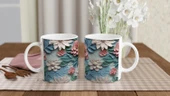 Pastel Bahçesi Gül Desenli Kupa Bardak - 5