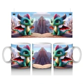 Çocuklara Sütü Sevdiren Ateş Tepesi Bebek Ejderha Kupa Bardak - 1