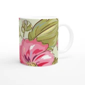 Pembe Fırça Çiçekleri Kupa Bardak thumbnail 3