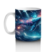 Çocuklara Sütü Sevdiren Galaktik Balina Dansı Kupa Bardak - 2