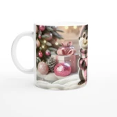 Kalpli Kışlık Şapkalı Su Samuru Temalı Baskılı Kupa Bardak thumbnail 2