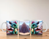 Çocuklara Sütü Sevdiren Ateş Tepesi Bebek Ejderha Kupa Bardak - 5