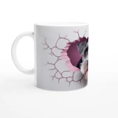 Duvarı Yarmış Sevimli Terrier Temalı Baskılı Kupa Bardak thumbnail 2