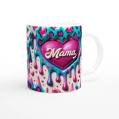 Mama Yazılı Renk Geçişli Kalpli Anneler Günü Kupa Bardak thumbnail 3