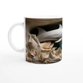 Mercan Dalgalar Arasında Yüzen Şirin Yunus Kupa Bardak - 2