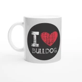 I Love Bulldog Temalı Baskılı Kupa Bardak thumbnail 2