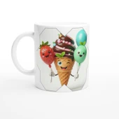 Neşeli Dondurma ve Balonlar Temalı Çocuklara Özel Baskılı Kupa Bardak thumbnail 1