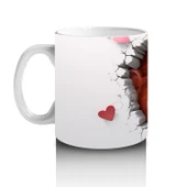 Çocuklara Sütü Sevdiren Kalp Çatlağından Bakan Şirin Maymun Kupa Bardak - 2