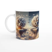 İkizler Burcu Baskılı Kahve Kupası - Elementsel Doğa Krallığı Temalı Vs4 - 1