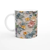 Pastel Bahar Esintisi Çiçekli Kupa Bardak - 1