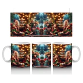 Çocuklara Sütü Sevdiren Neşeli Elfler ve Orman Şenliği Desenli Kupa Bardak - 1