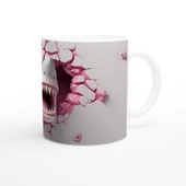 Duvarı Yırtan Köpekbalığı Temalı Baskılı Kupa Bardak thumbnail 3