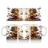 Çocuklara Sütü Sevdiren Kelebekli Çiçek Perisi Kupa Bardak - 1