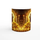 Aslan Burcu Baskılı Kahve Kupası - Elementsel Doğa Krallığı Temalı Vs4 thumbnail 2