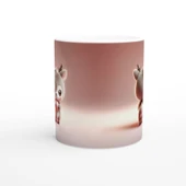 Kalpli Minik Geyik Temalı Baskılı Kupa Bardak thumbnail 2