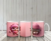 Çocuklara Sütü Sevdiren Neşeli Şapkalı Sincap Kupa Bardak thumbnail 6