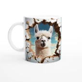 Gökyüzü Temalı Lama Baskılı Kupa Bardak - 1