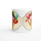 Neşeli Dondurma Partisi Temalı Çocuklara Özel Baskılı Kupa Bardak - 3