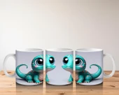 Çocuklara Sütü Sevdiren Neşeli Bukalemun Kupa Bardak thumbnail 5