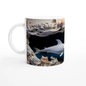 Mercan Kayalıklarında Dans Eden Yunuslar Temalı Kupa Bardak thumbnail 2