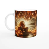 Aslan Burcu Baskılı Kahve Kupası - Büyülü Kristal Mağarası Temalı Vs1 thumbnail 1