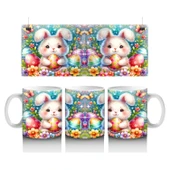 Çocuklara Sütü Sevdiren Bahar Tavşanı Kupa Bardak thumbnail 1