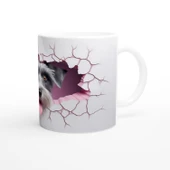 Duvarı Yarmış Sevimli Terrier Temalı Baskılı Kupa Bardak thumbnail 3