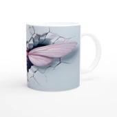 Pembe Ejderha Sineği Kırık Duvar Temalı Baskılı Kupa Bardak thumbnail 2