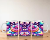 Çocuklara Sütü Sevdiren Kozmik Donut Gezegenleri Kupa Bardak thumbnail 5