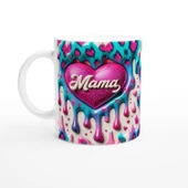 Mama Yazılı Renk Geçişli Kalpli Anneler Günü Kupa Bardak thumbnail 1