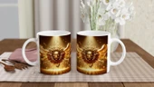 Aslan Burcu Baskılı Kahve Kupası - Zodyak Maskeli Balo Vs4 - 5