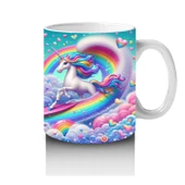 Çocuklara Sütü Sevdiren Bulutlar Arasında Dans Eden Unicornlar Kupa Bardak - 4