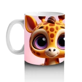 Çocuklara Sütü Sevdiren Meraklı Zürafa Keşfi Kupa Bardak - 2