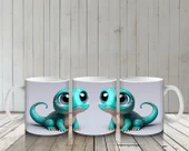 Çocuklara Sütü Sevdiren Neşeli Bukalemun Kupa Bardak thumbnail 6