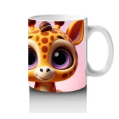 Çocuklara Sütü Sevdiren Meraklı Zürafa Keşfi Kupa Bardak - 4