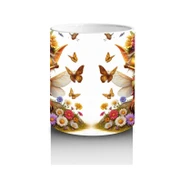 Çocuklara Sütü Sevdiren Kelebekli Çiçek Perisi Kupa Bardak - 3